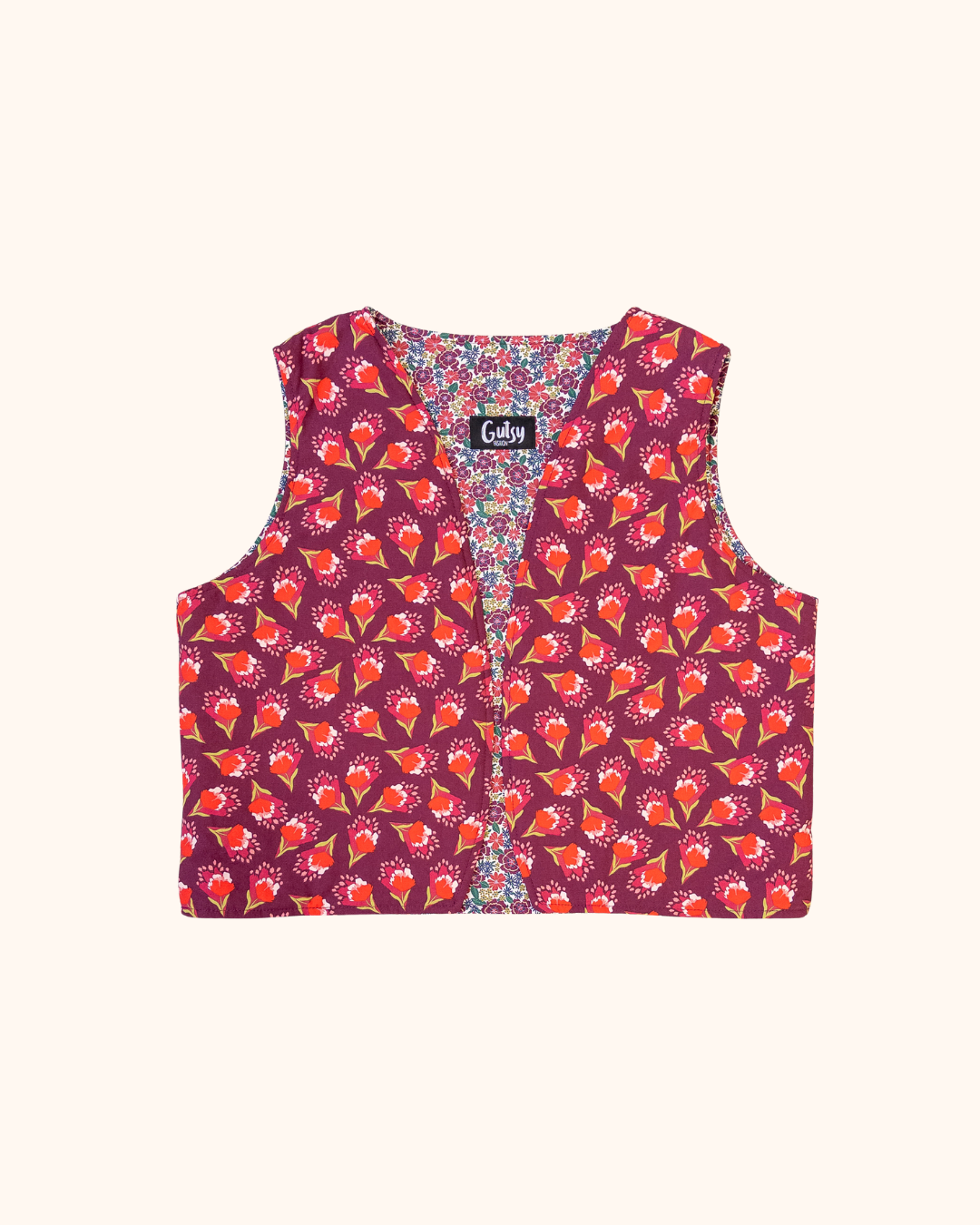 Gilet | Bordeaux rozen