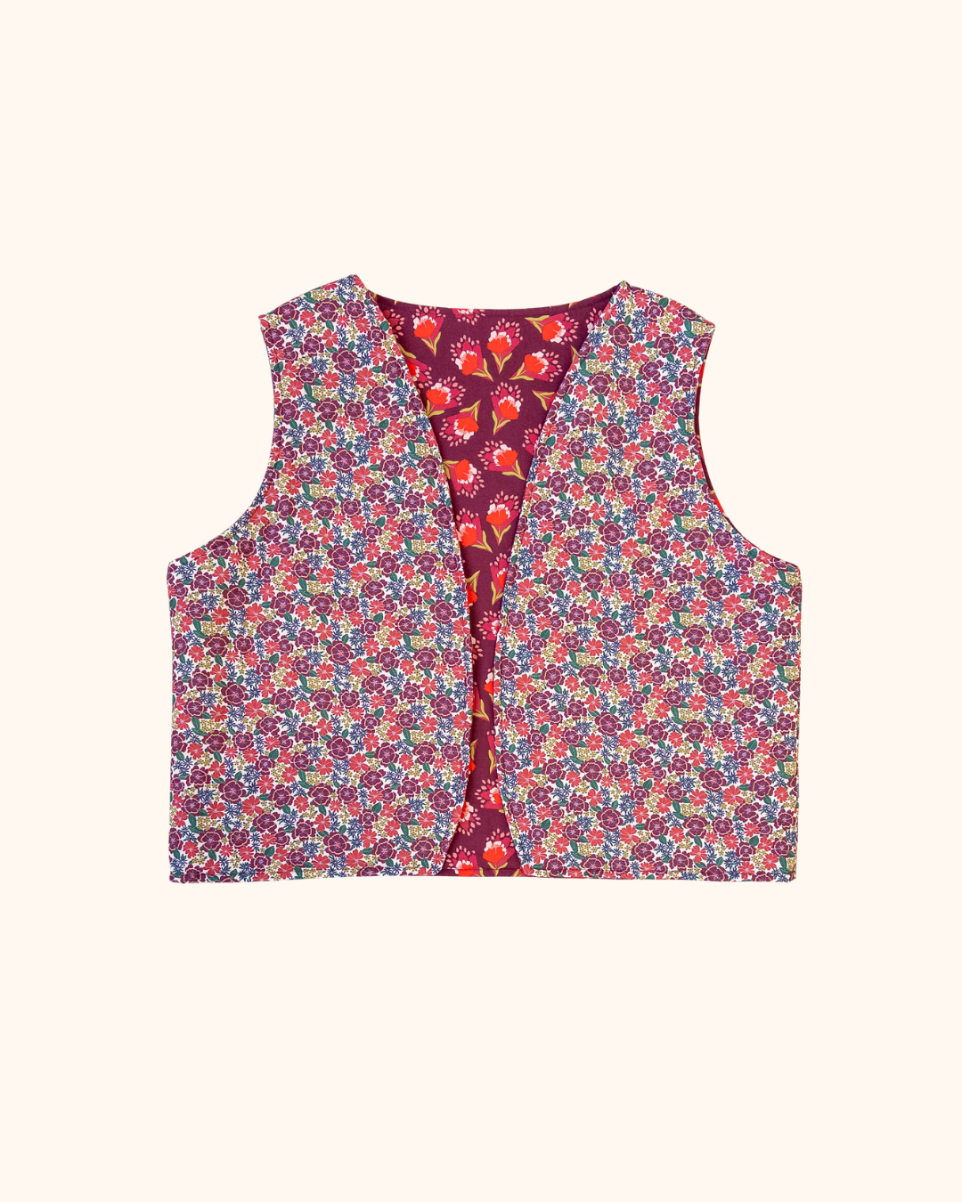 Gilet | Bordeaux rozen