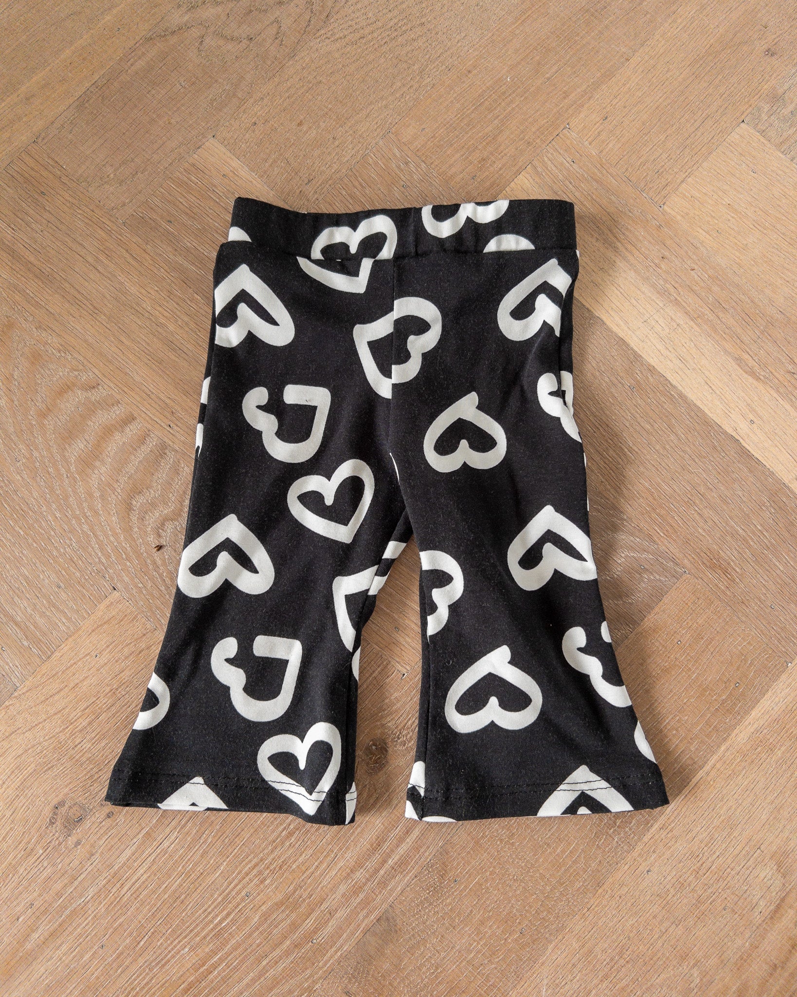 Black Hearts Mini Flared