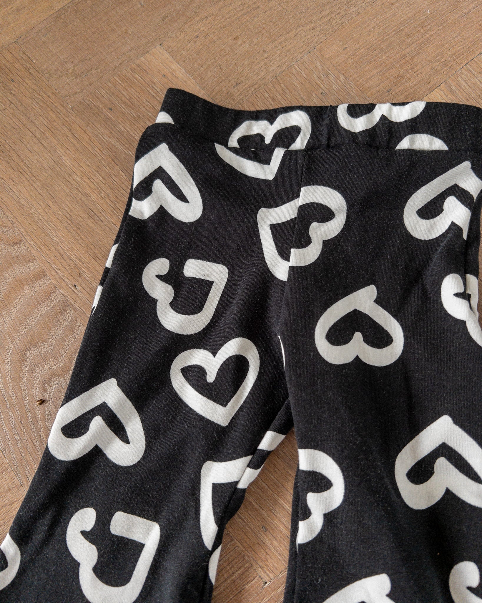 Black Hearts Mini Flared