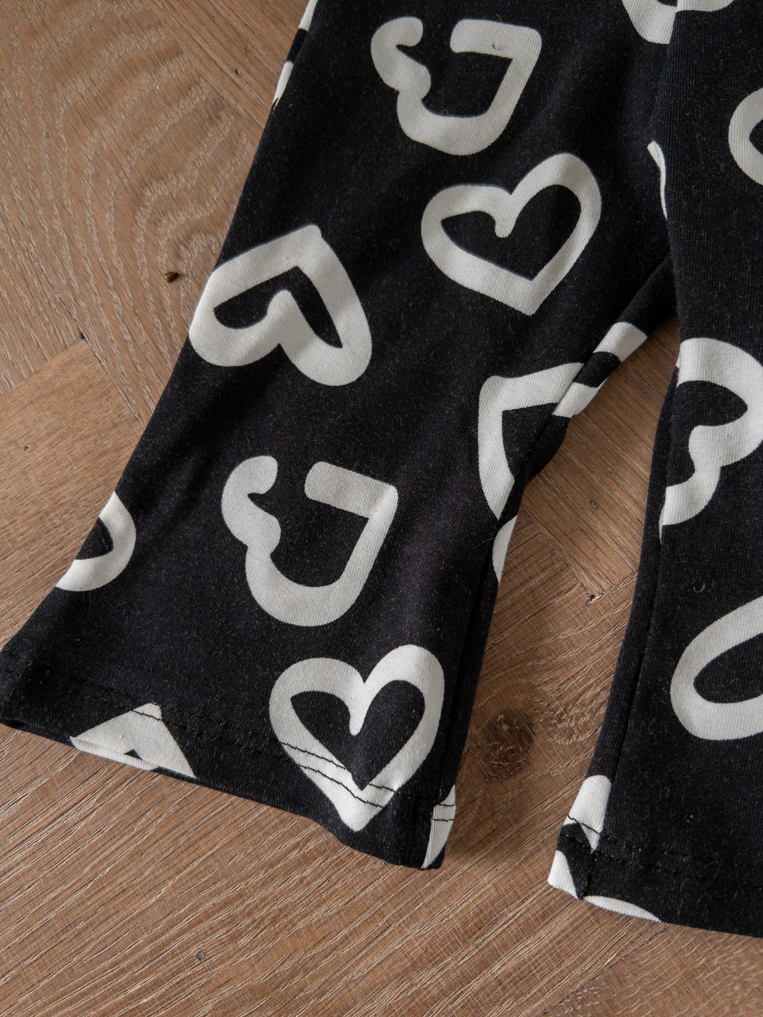 Black Hearts Mini Flared