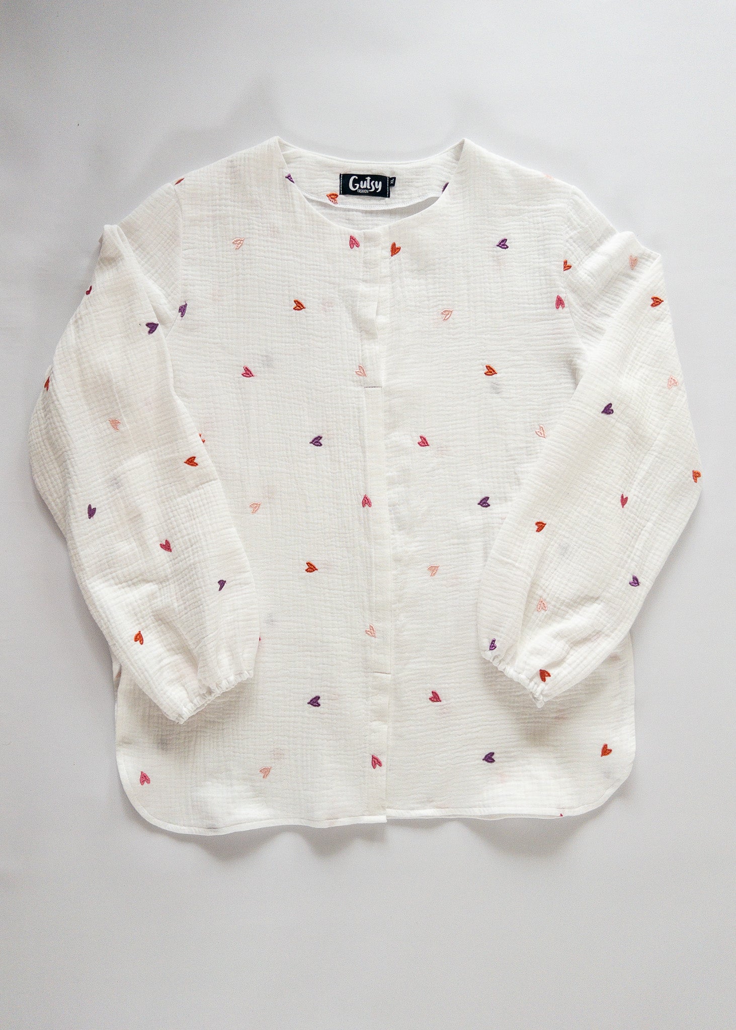 Sophie blouse | geborduurde hartjes