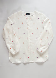 Sophie blouse | geborduurde hartjes