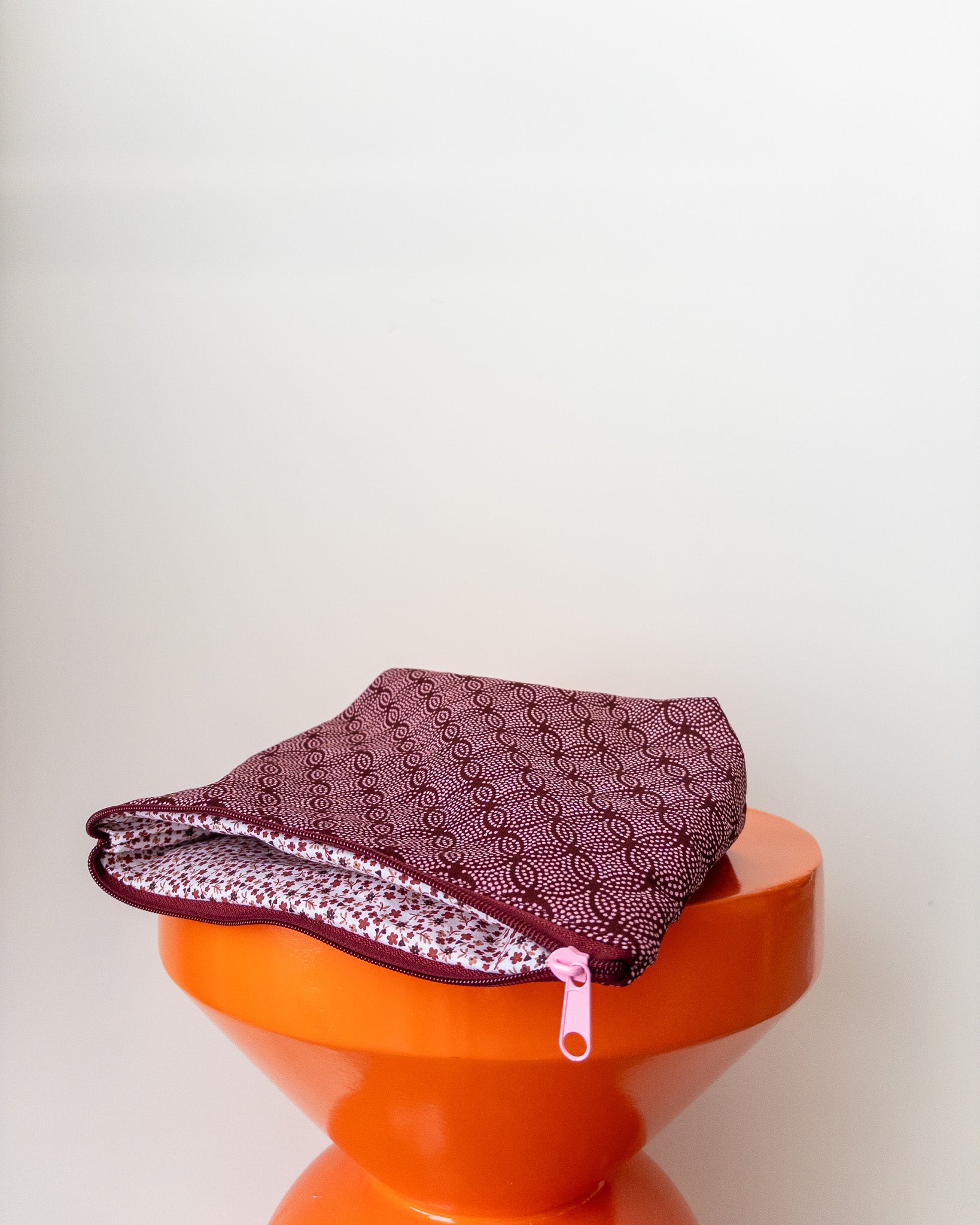 Projectbag/toilettas midi | Bordeaux grafisch