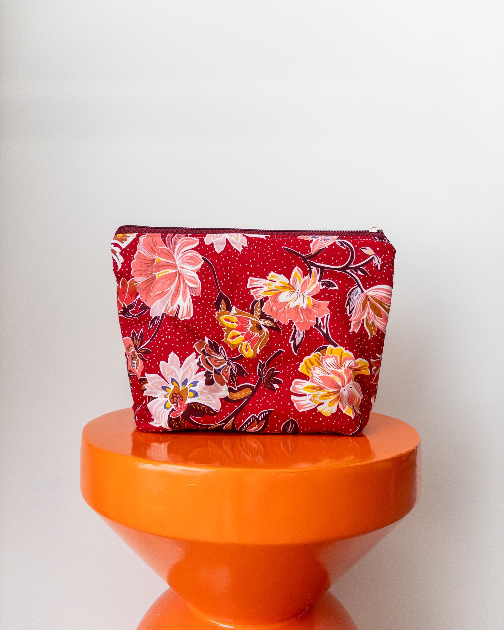Projectbag/toilettas midi | Herfst bloemen