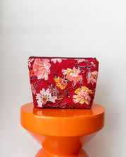 Projectbag/toilettas midi | Herfst bloemen