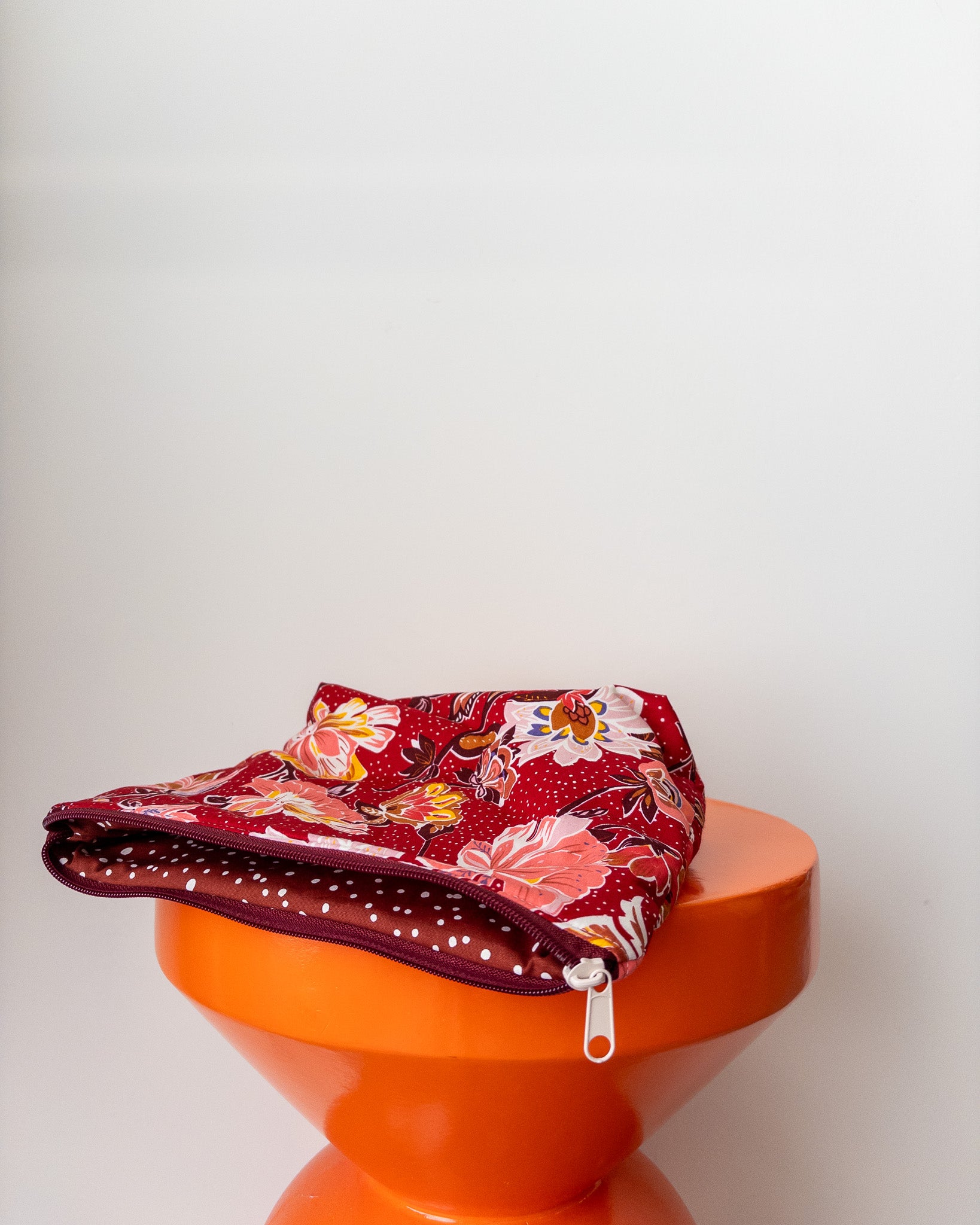 Projectbag/toilettas midi | Herfst bloemen