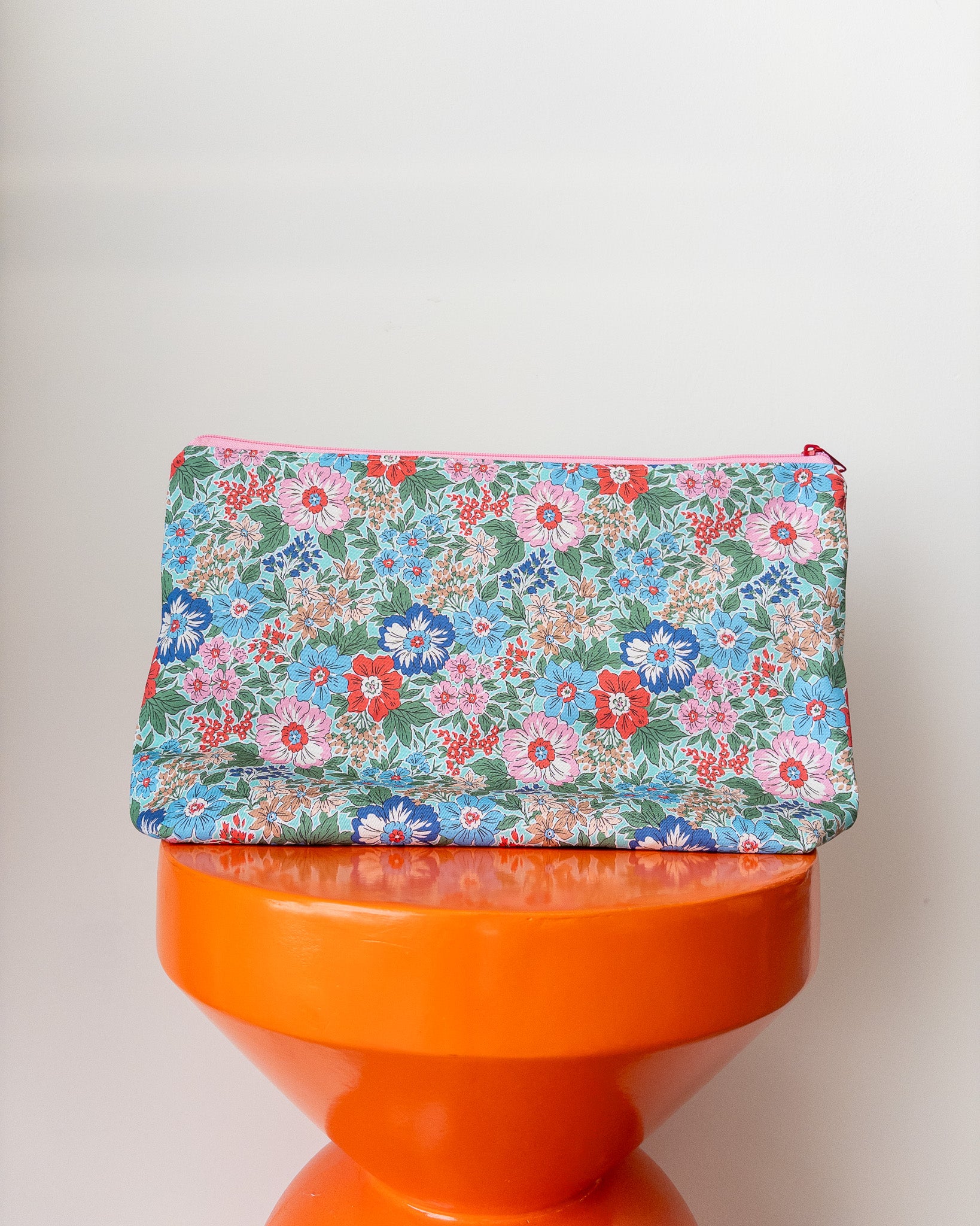 Projectbag XL met vakken | Lente bloemen