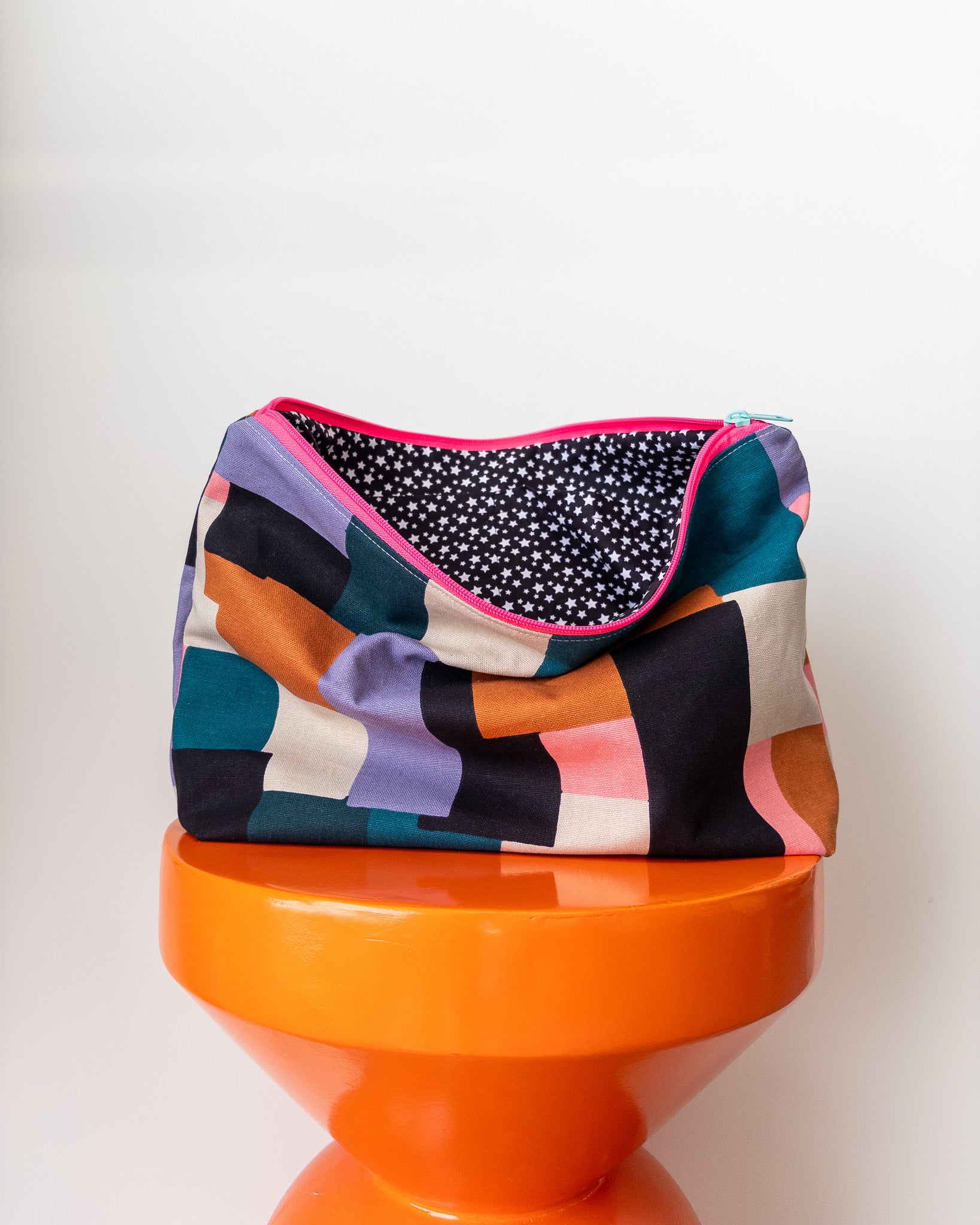 Projectbag XL met vakken | Blokjes