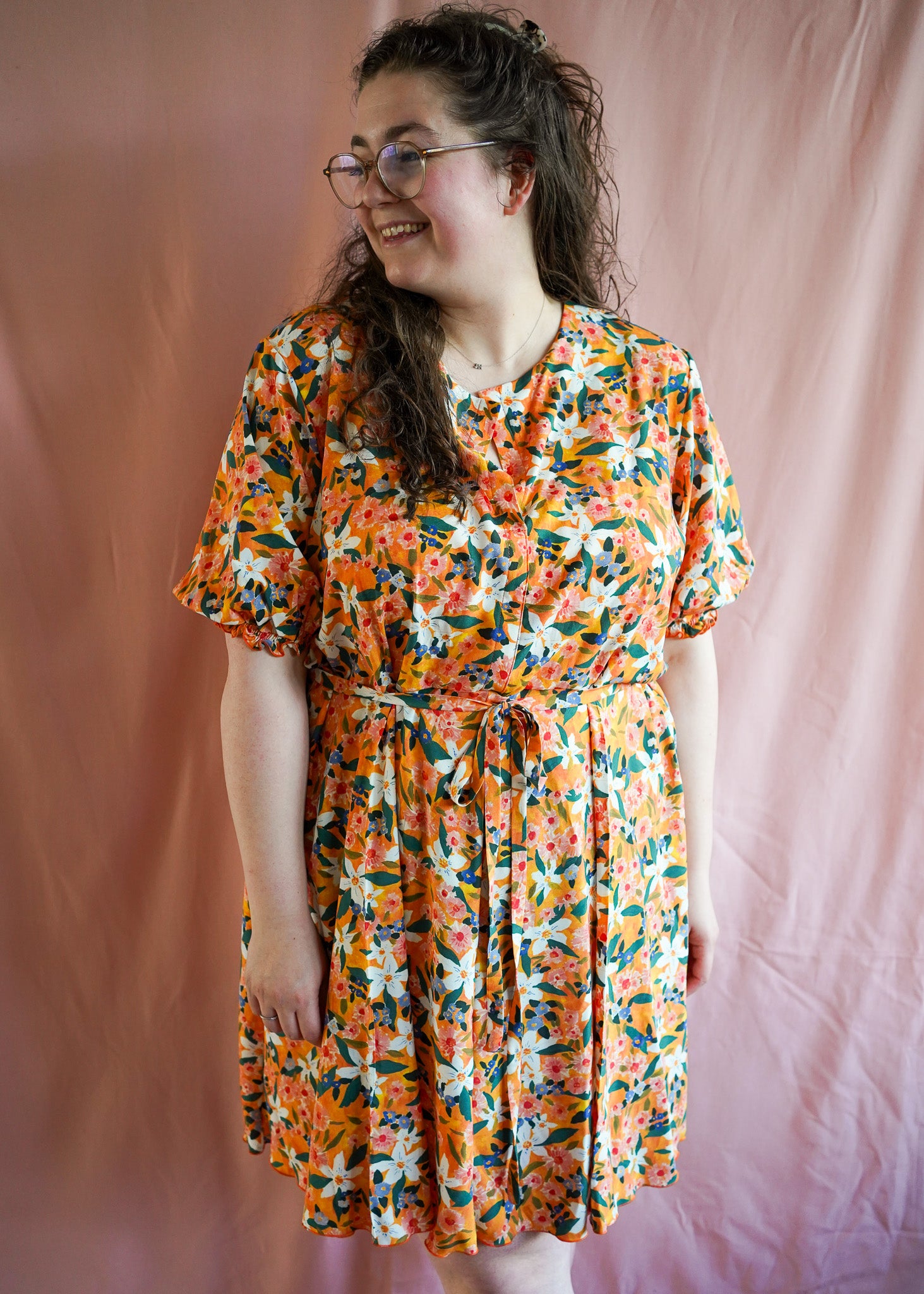 Elisa dress | orange flowers