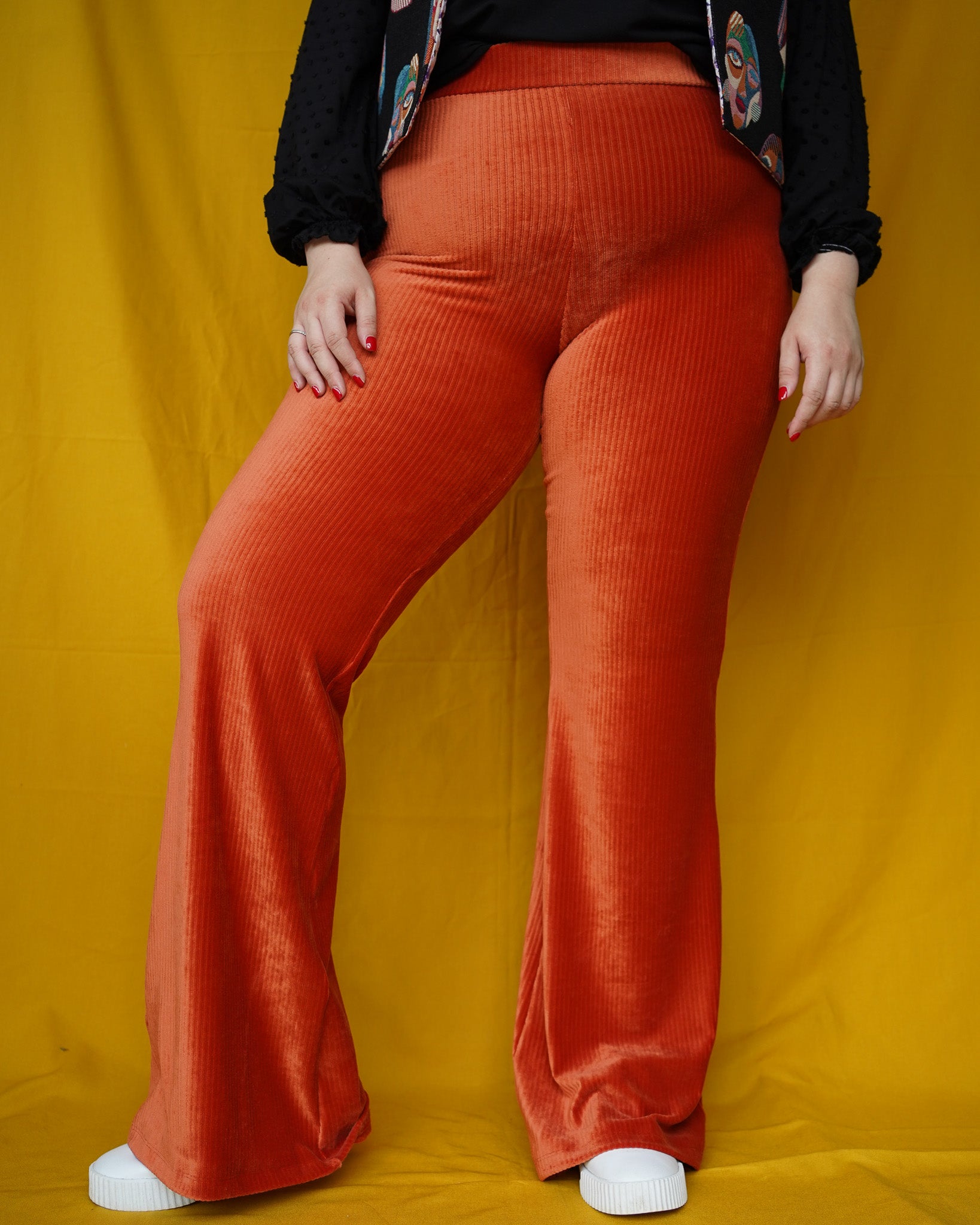 Puck (oranje) Flared pants