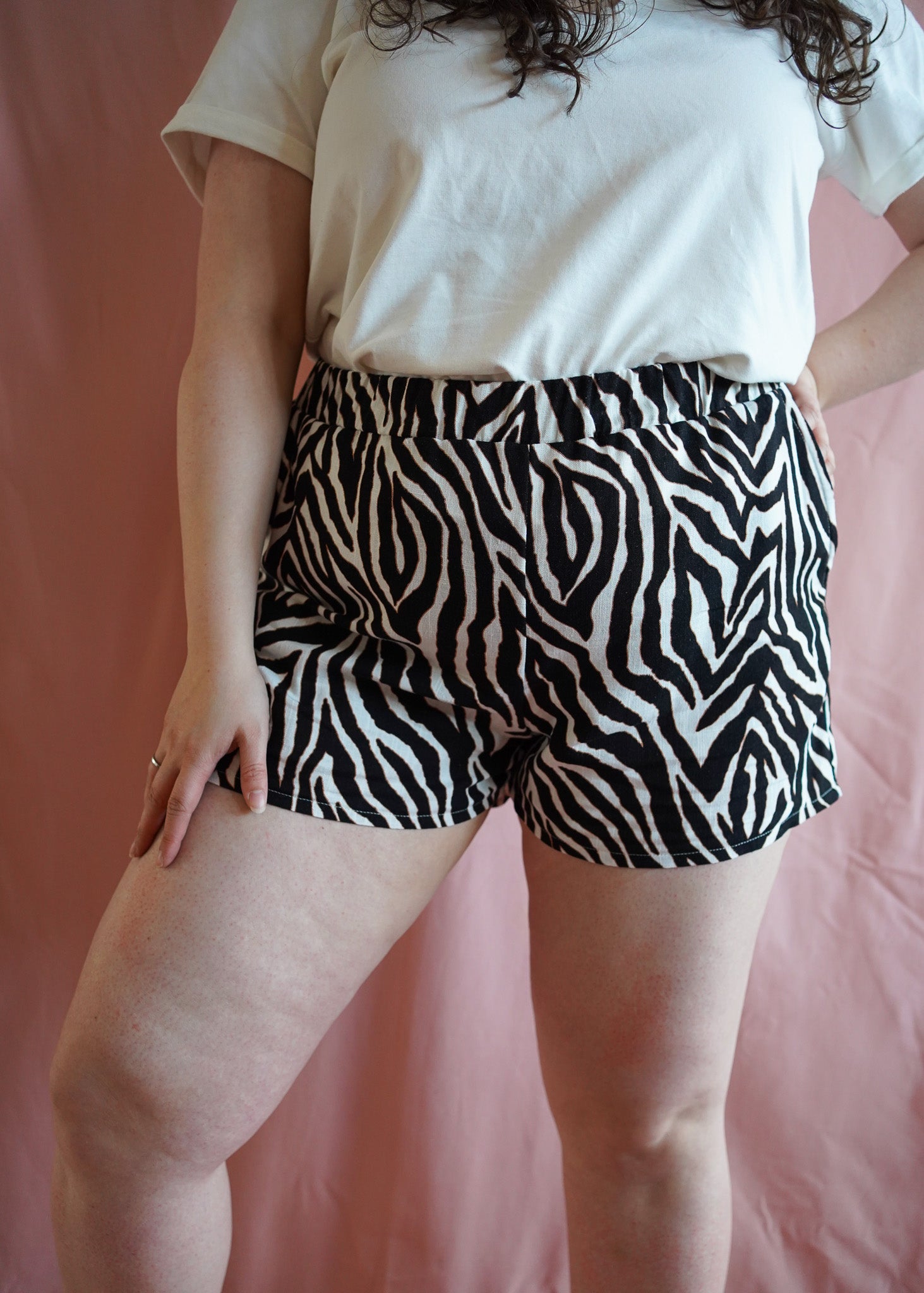 Kathy (zebra linnen) short