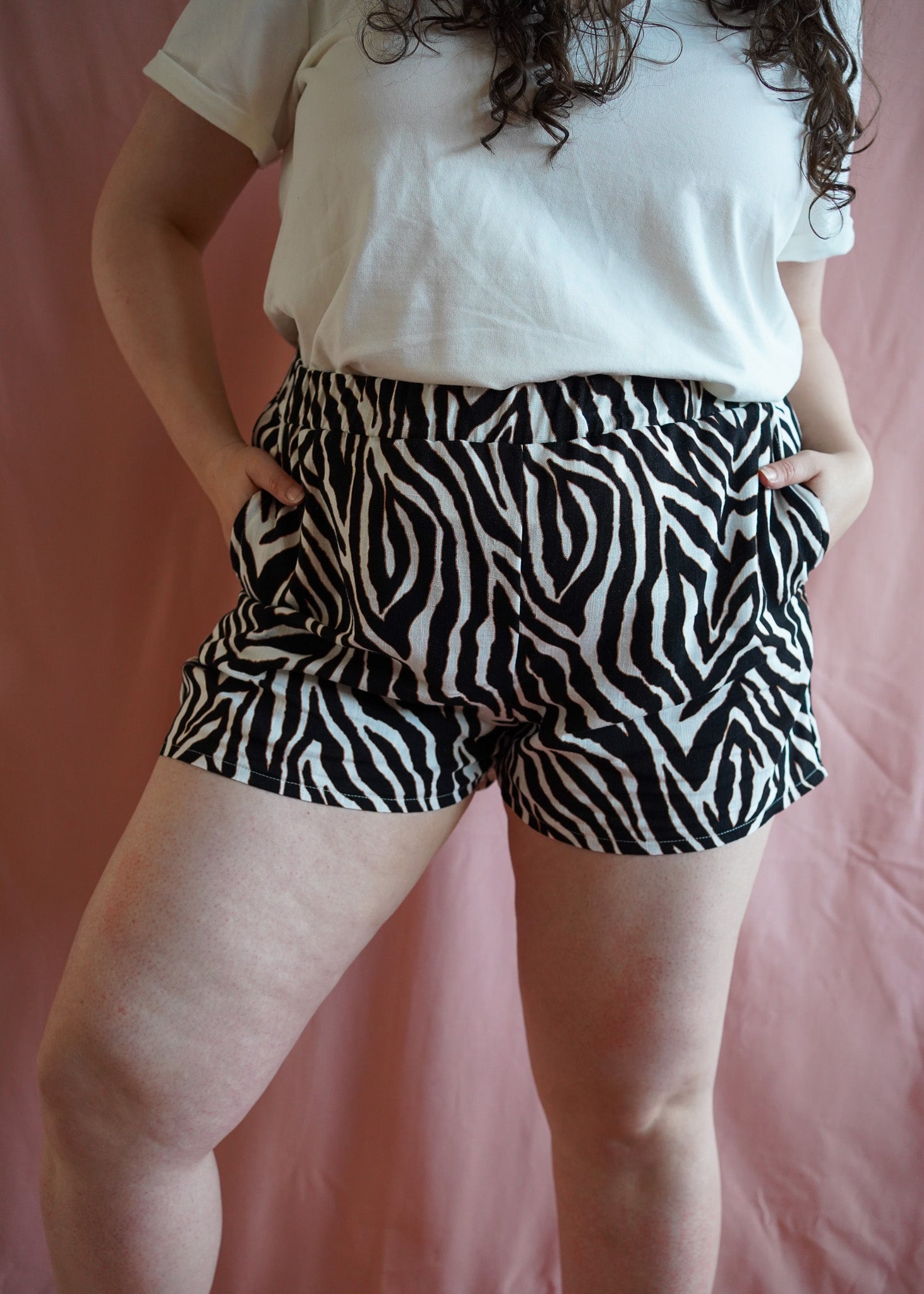 Kathy (zebra linnen) short