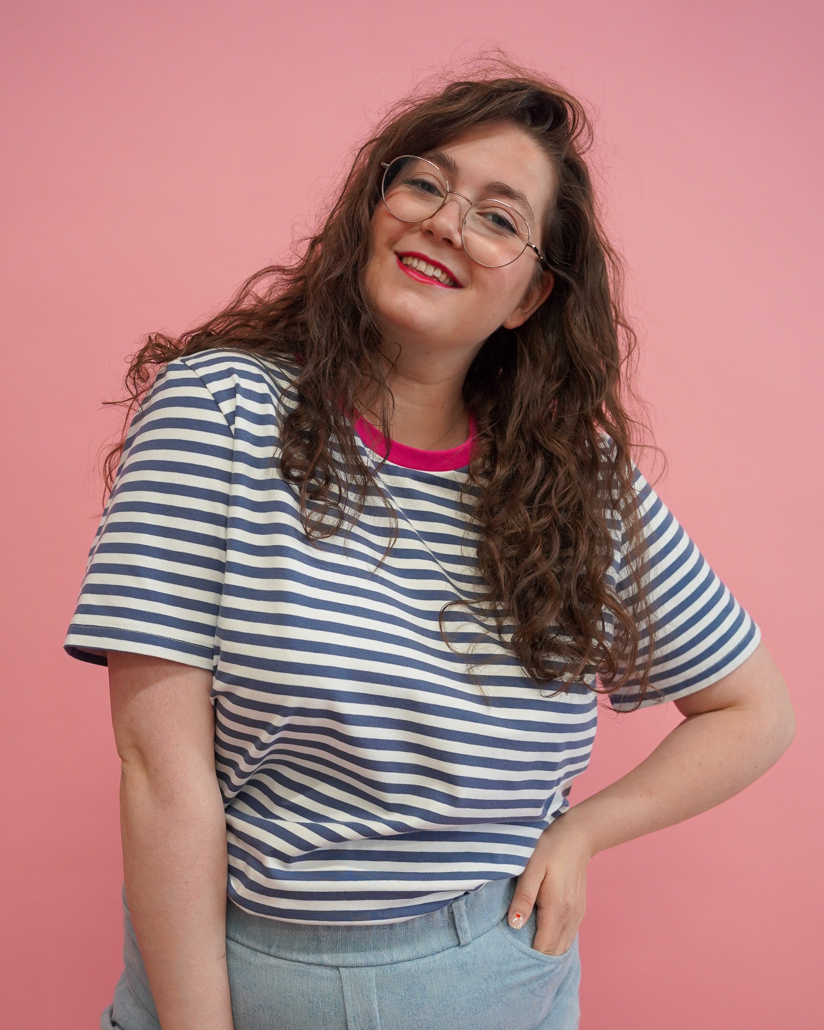 Maud top | Jeans streep