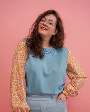 Top Vicky | Jeans bloemen
