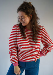 Maud sweater | Rood/roze