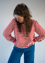 Maud sweater | Rood/roze