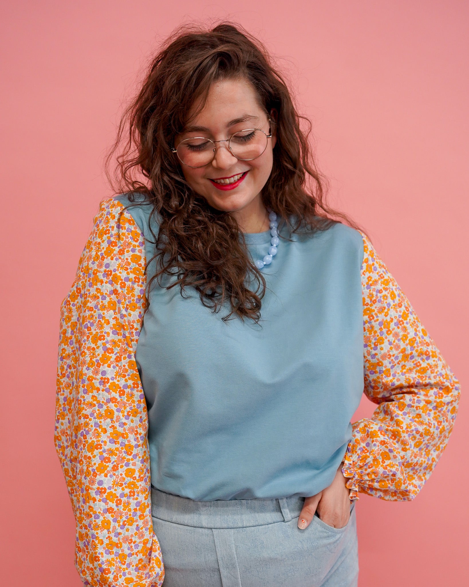 Top Vicky | Jeans bloemen