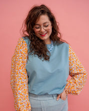 Top Vicky | Jeans bloemen