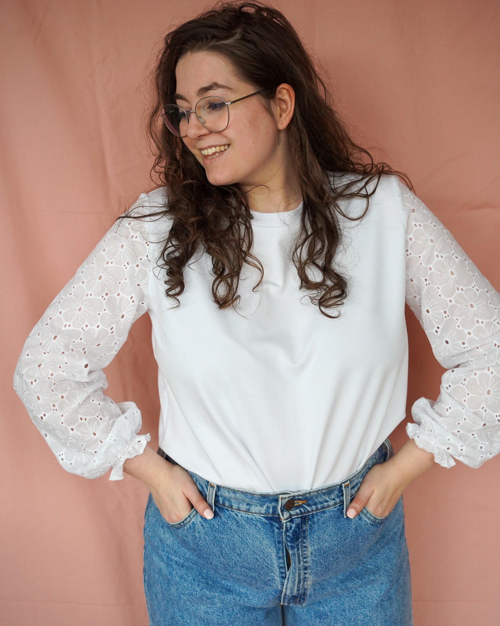 Vicky (wit broderie) top
