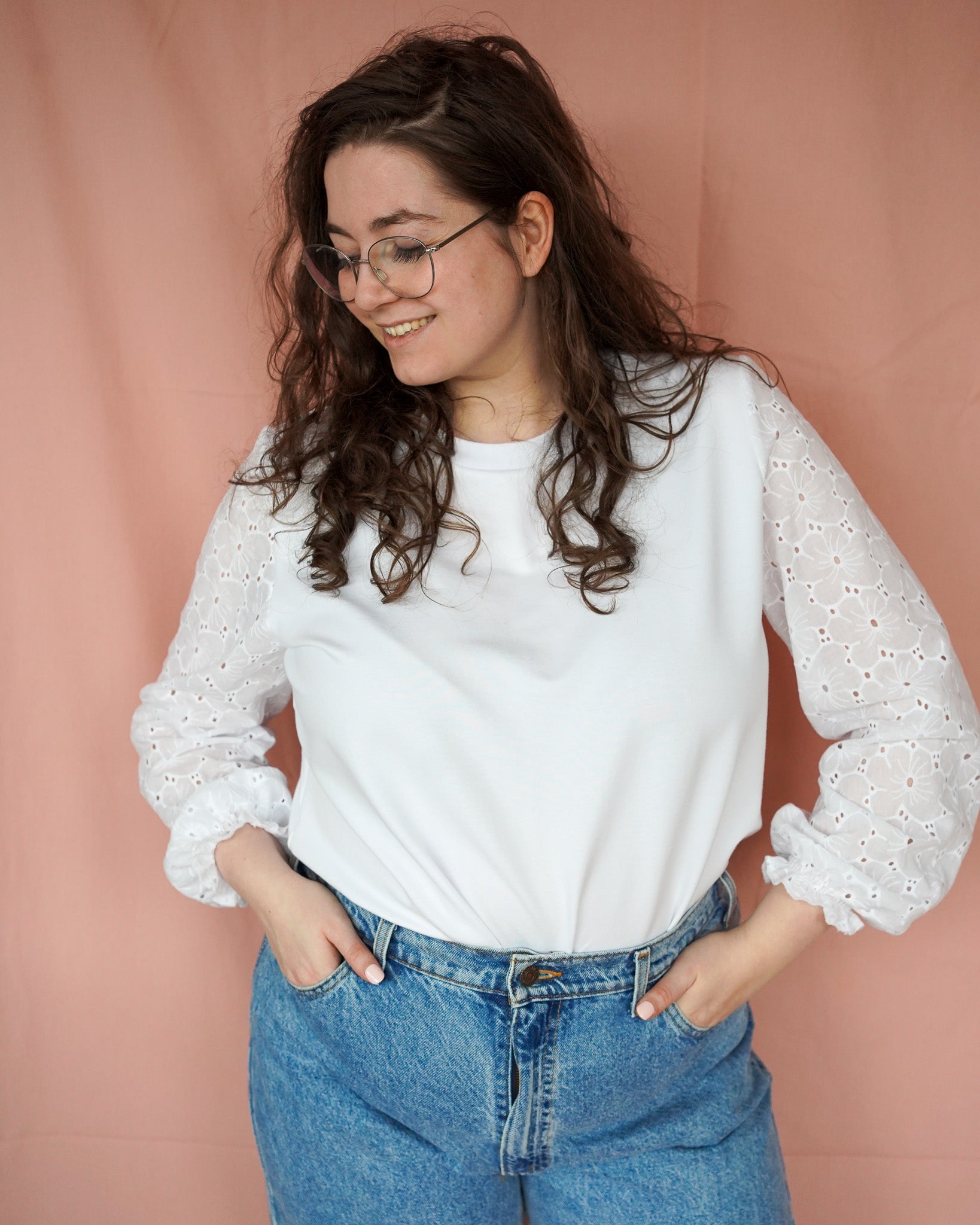 Vicky (wit broderie) top