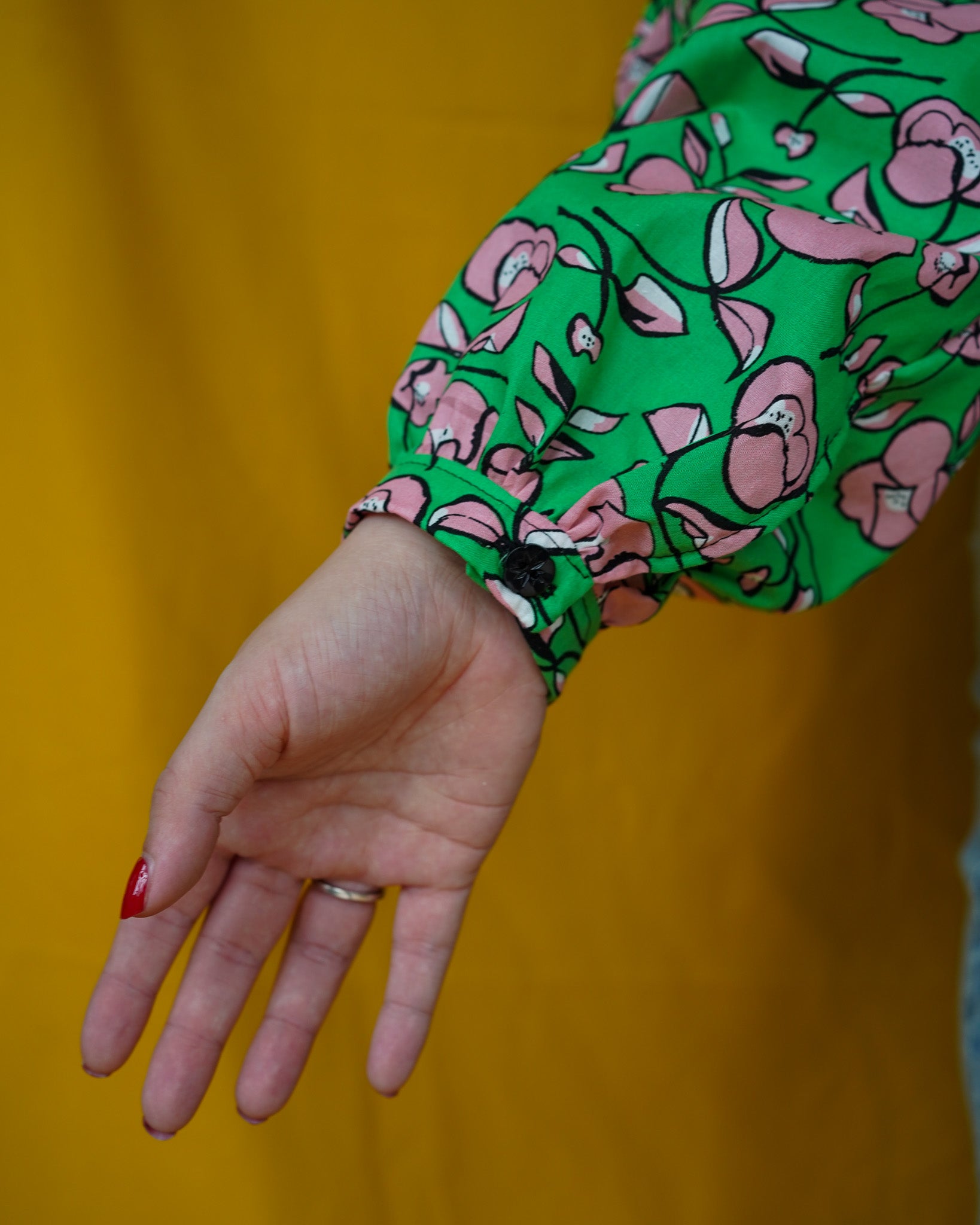 Rientje green/pink blouse