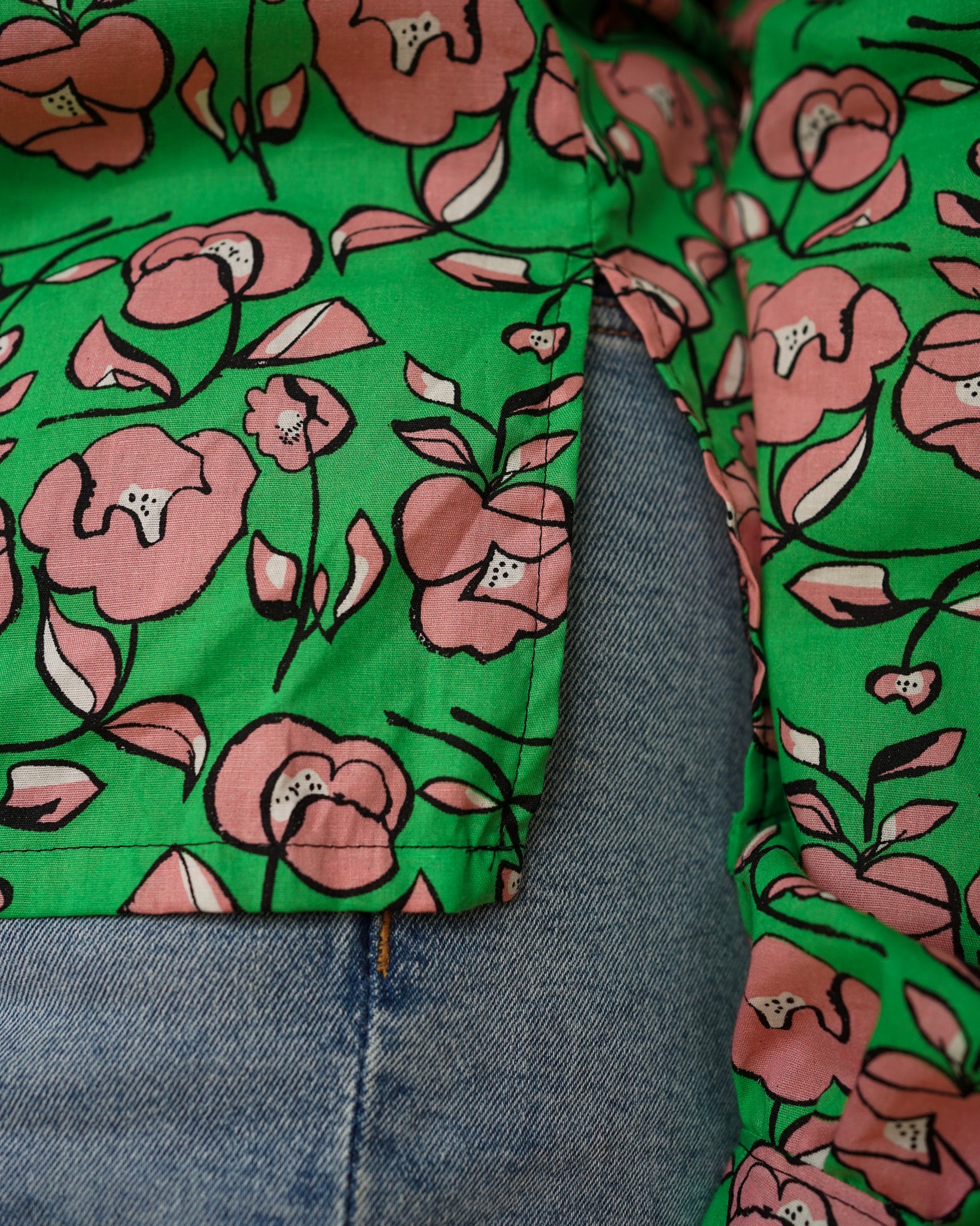 Rientje green/pink blouse