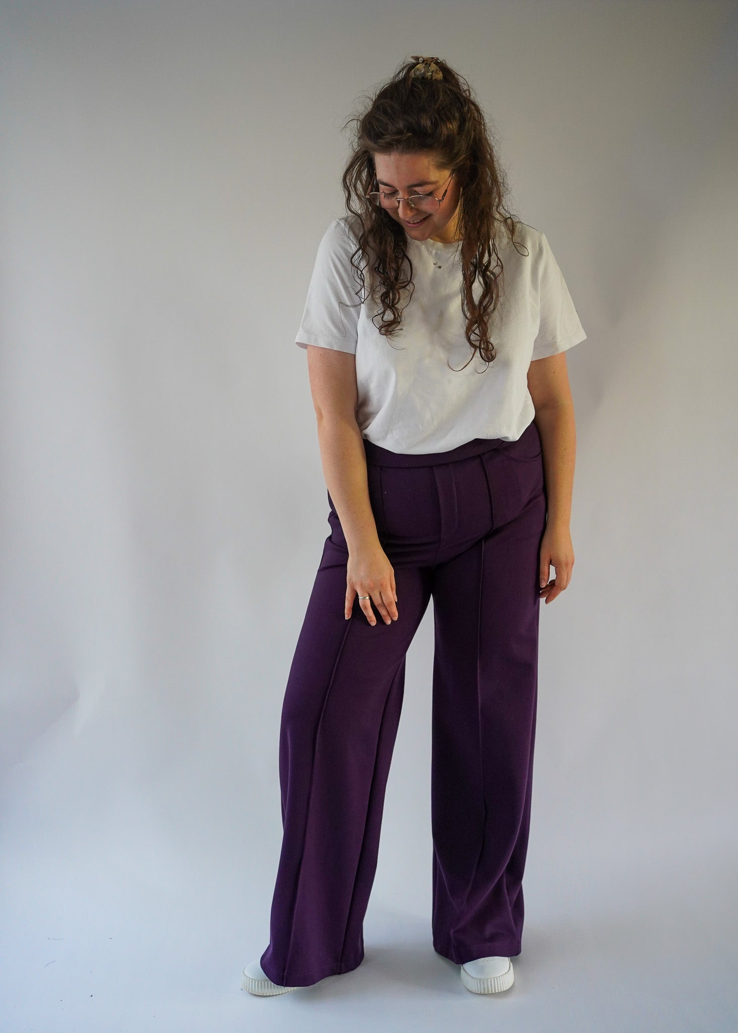 Wide pantalon Zoey | Aubergine