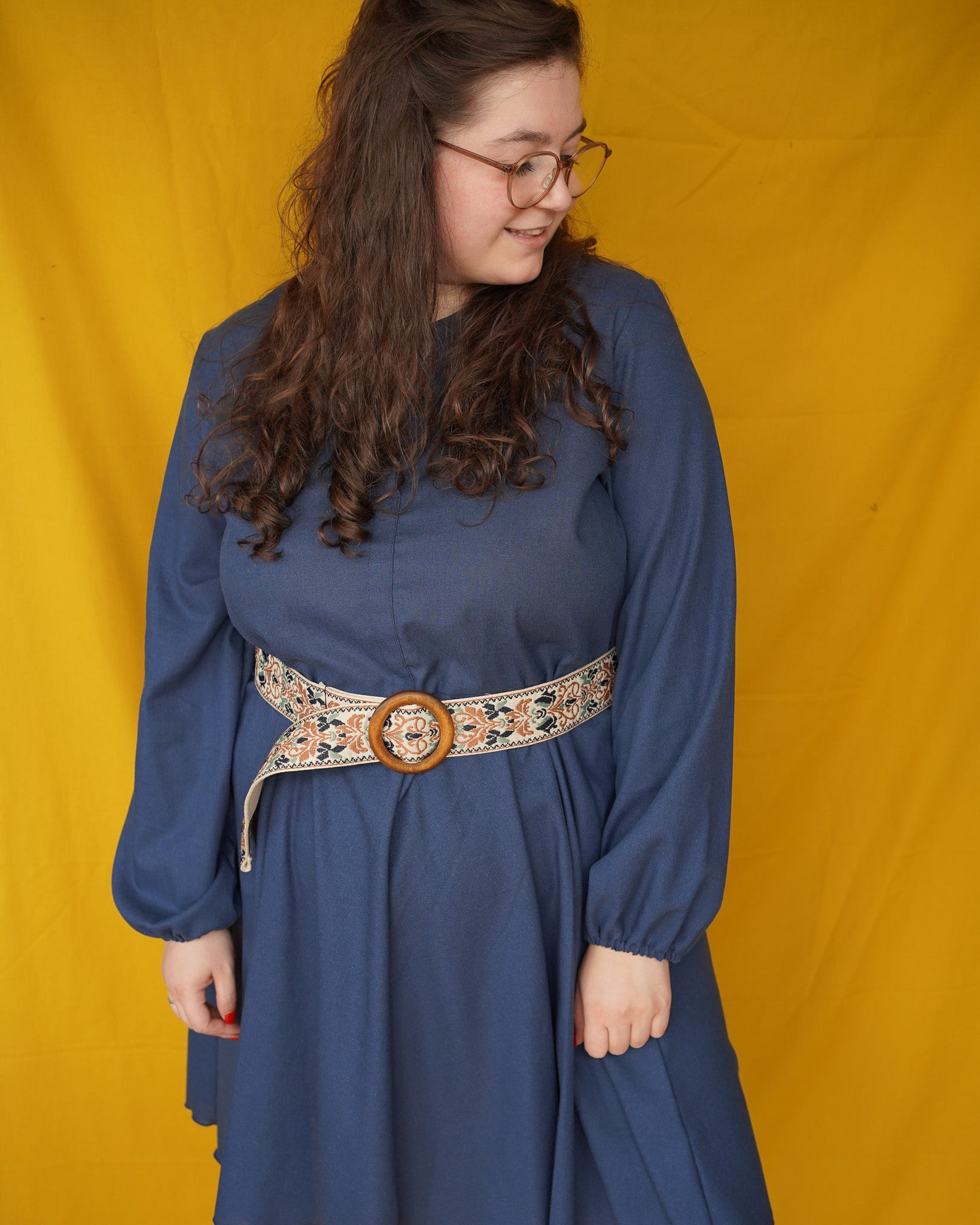 Elisa dress | indigo linnen viscose