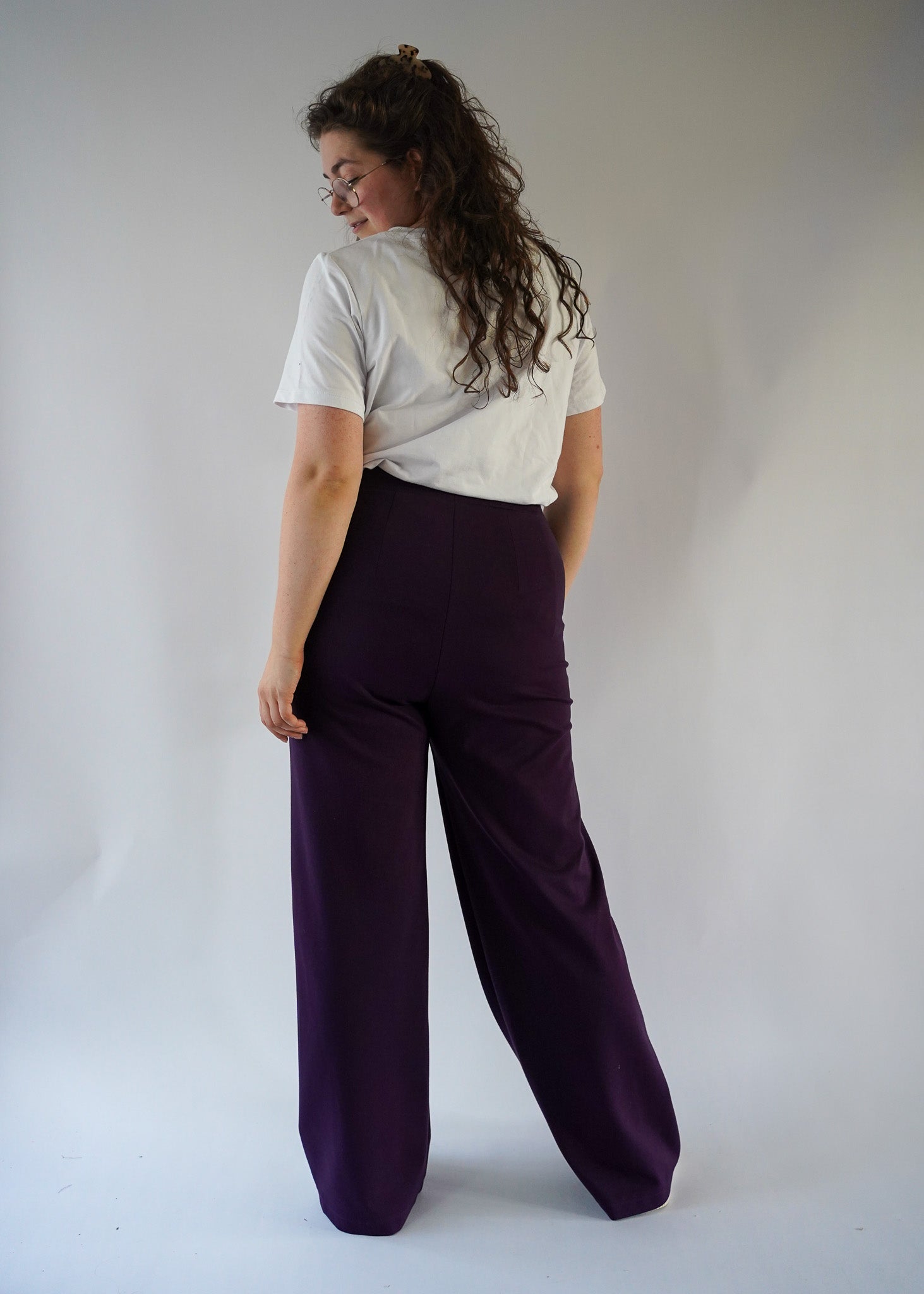 Wide pantalon Zoey | Aubergine