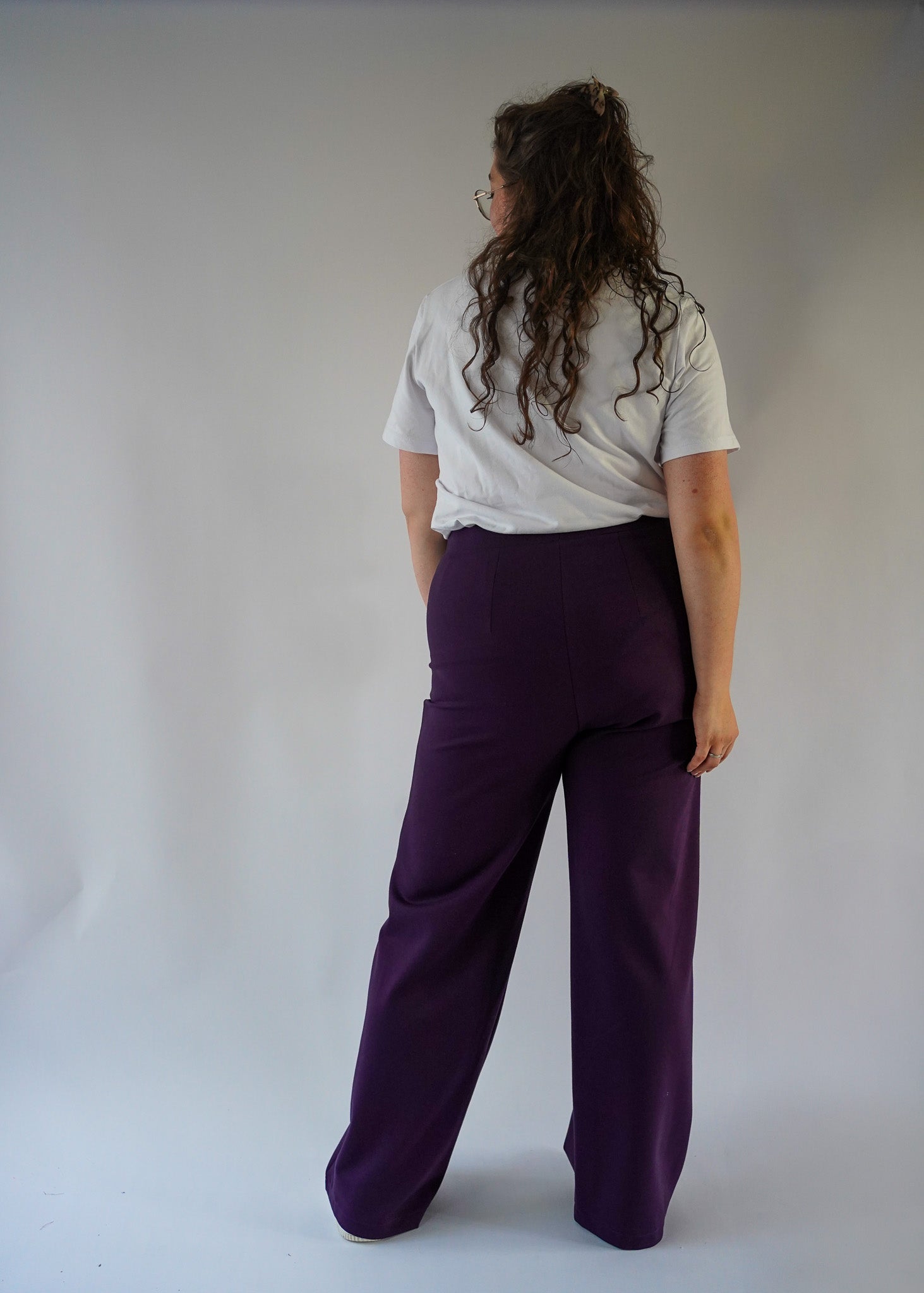 Wide pantalon Zoey | Aubergine