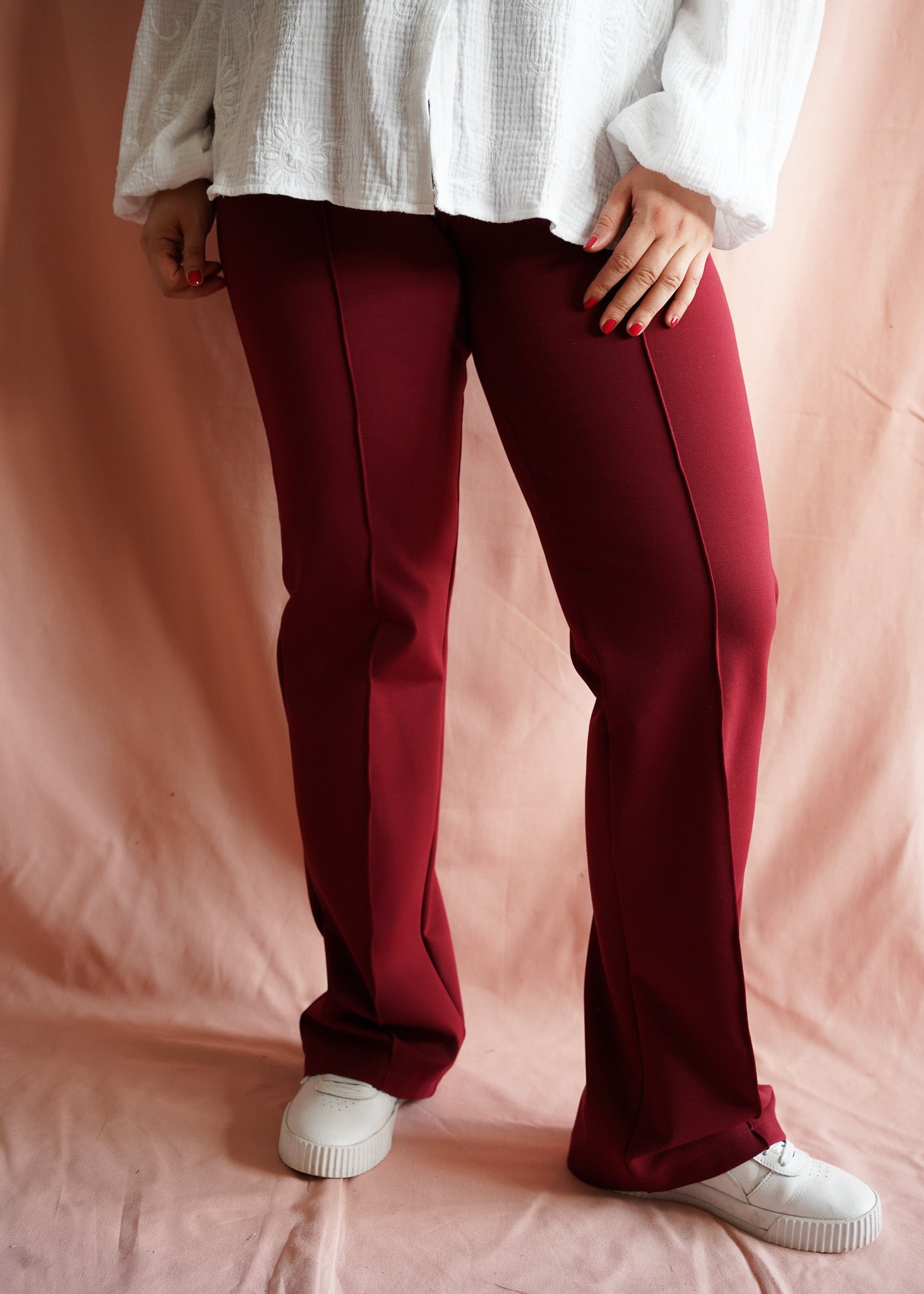 Straight pants Tess | Bordeaux