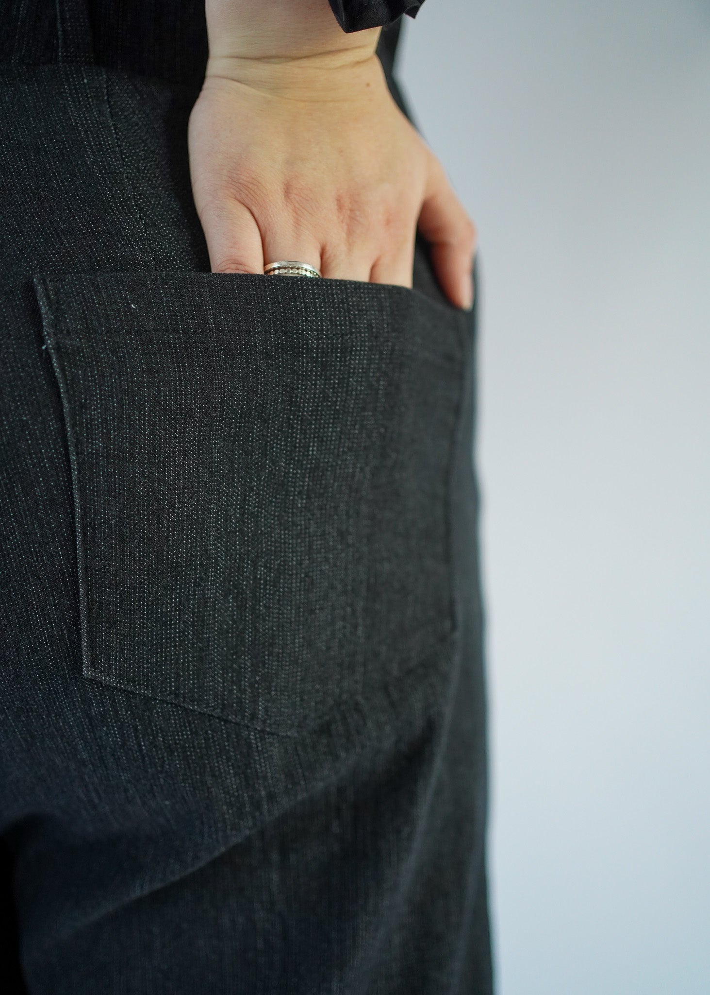 Jeans wide leg Jane | Black denim