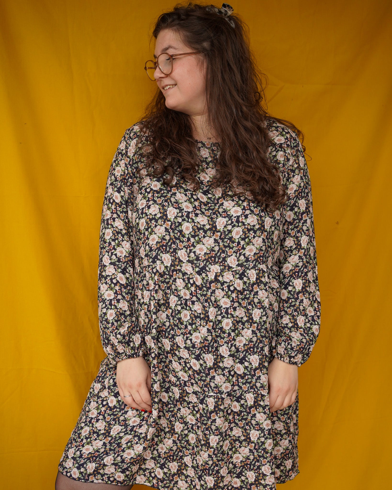 Fay (navy flowers) dress