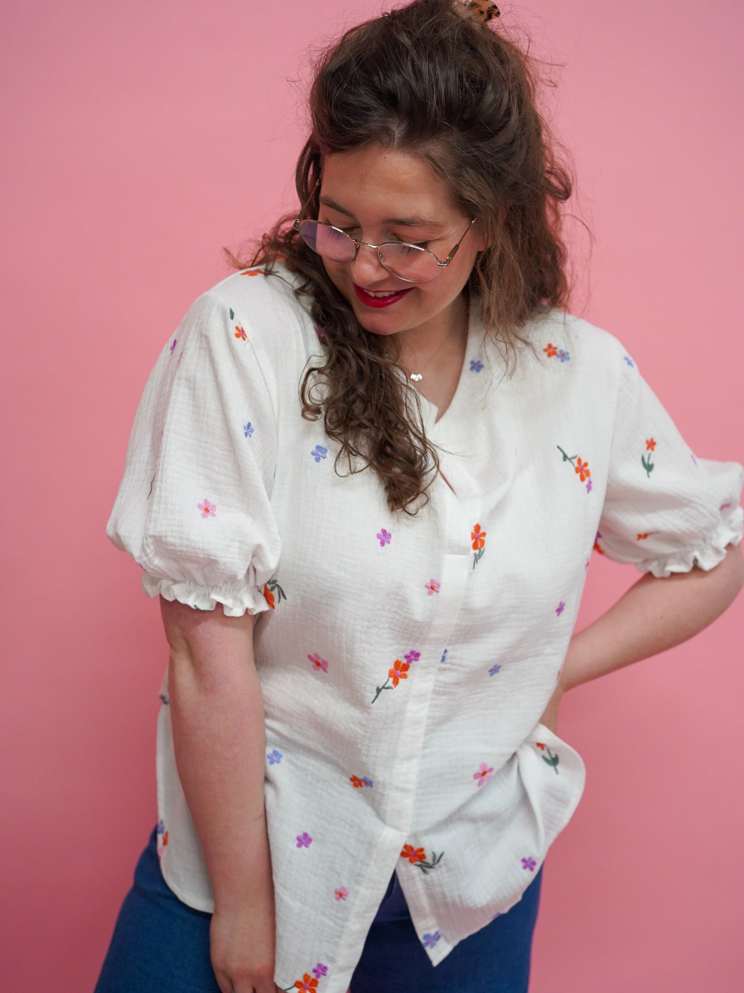 Sophie blouse | geborduurde bloemen