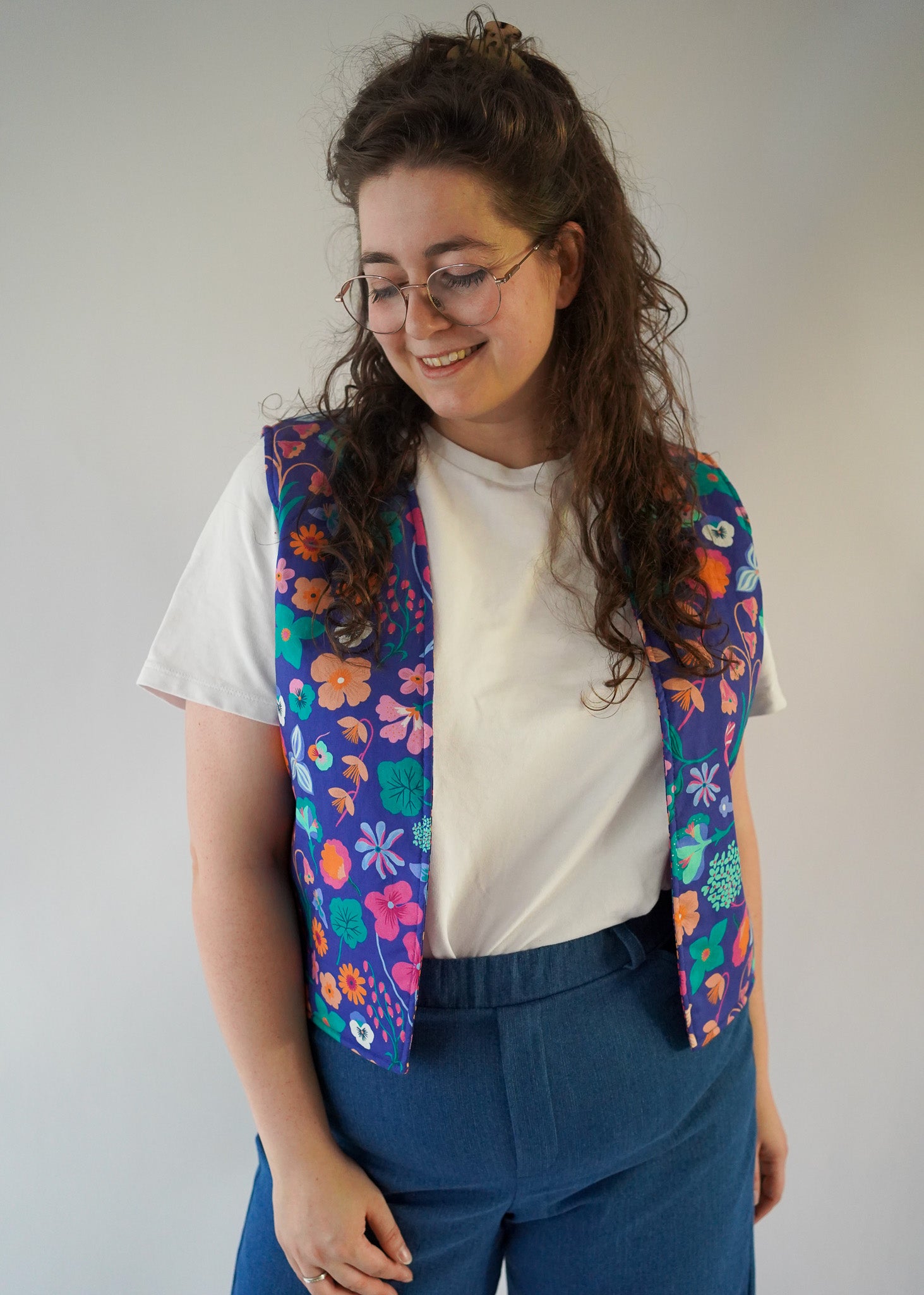 Gilet reversible cobalt