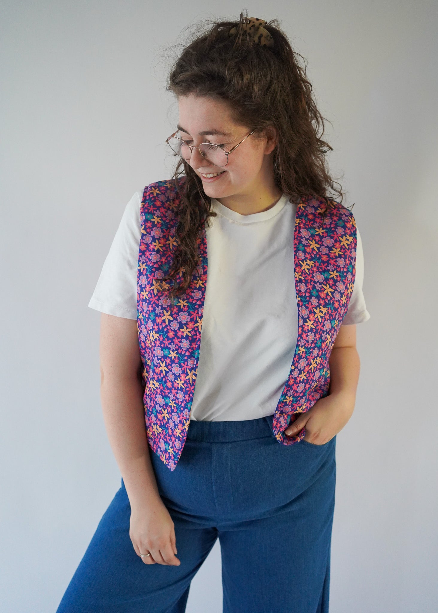 Gilet reversible cobalt