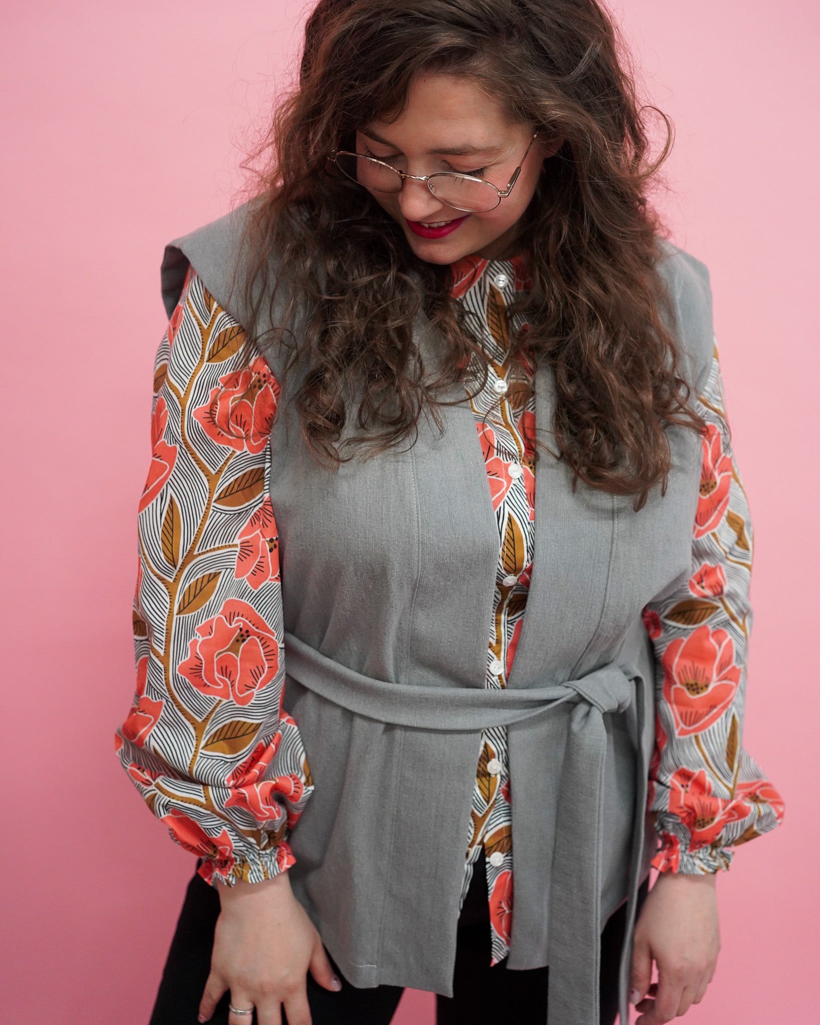 Merel gilet | Grijs jeans