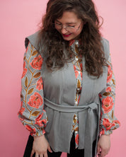 Merel gilet | Grijs jeans