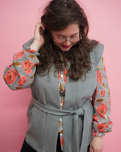 Merel gilet | Grijs jeans