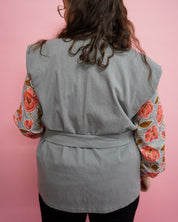 Merel gilet | Grijs jeans