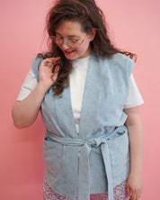 Merel gilet | Licht bloemen jeans