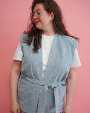 Merel gilet | Licht bloemen jeans