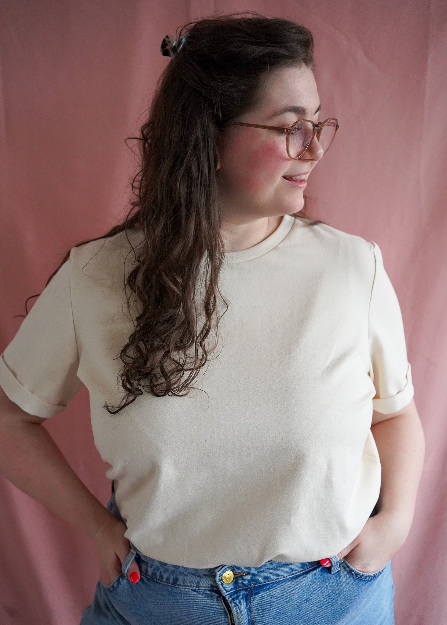 Basic top v-hals of rond (meerdere kleuren)