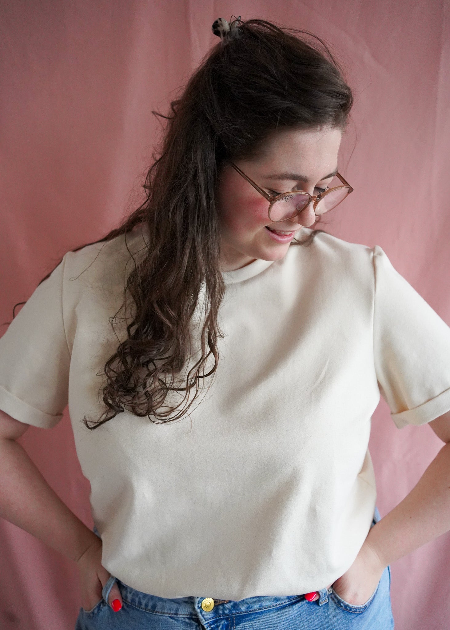 Basic top v-hals of rond (meerdere kleuren)