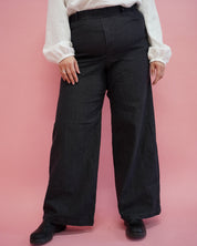 Jeans wide leg Jane | Black denim