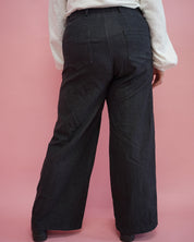 Jeans wide leg Jane | Black denim