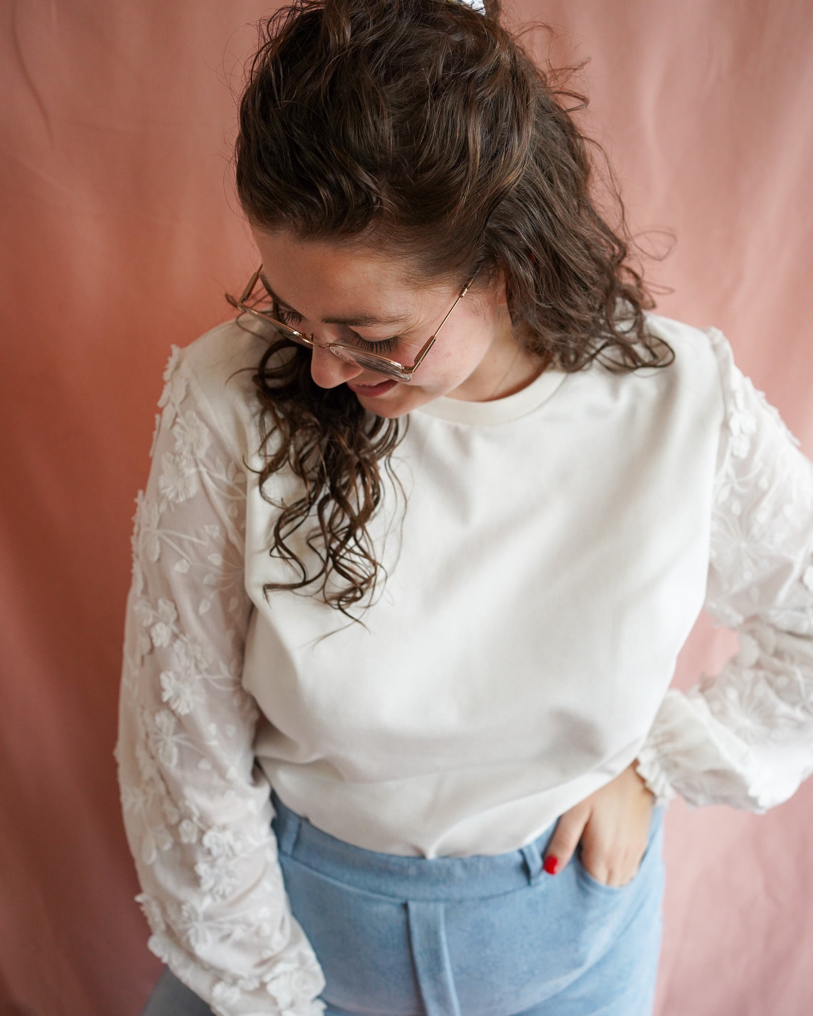 Vicky (white flowers) top