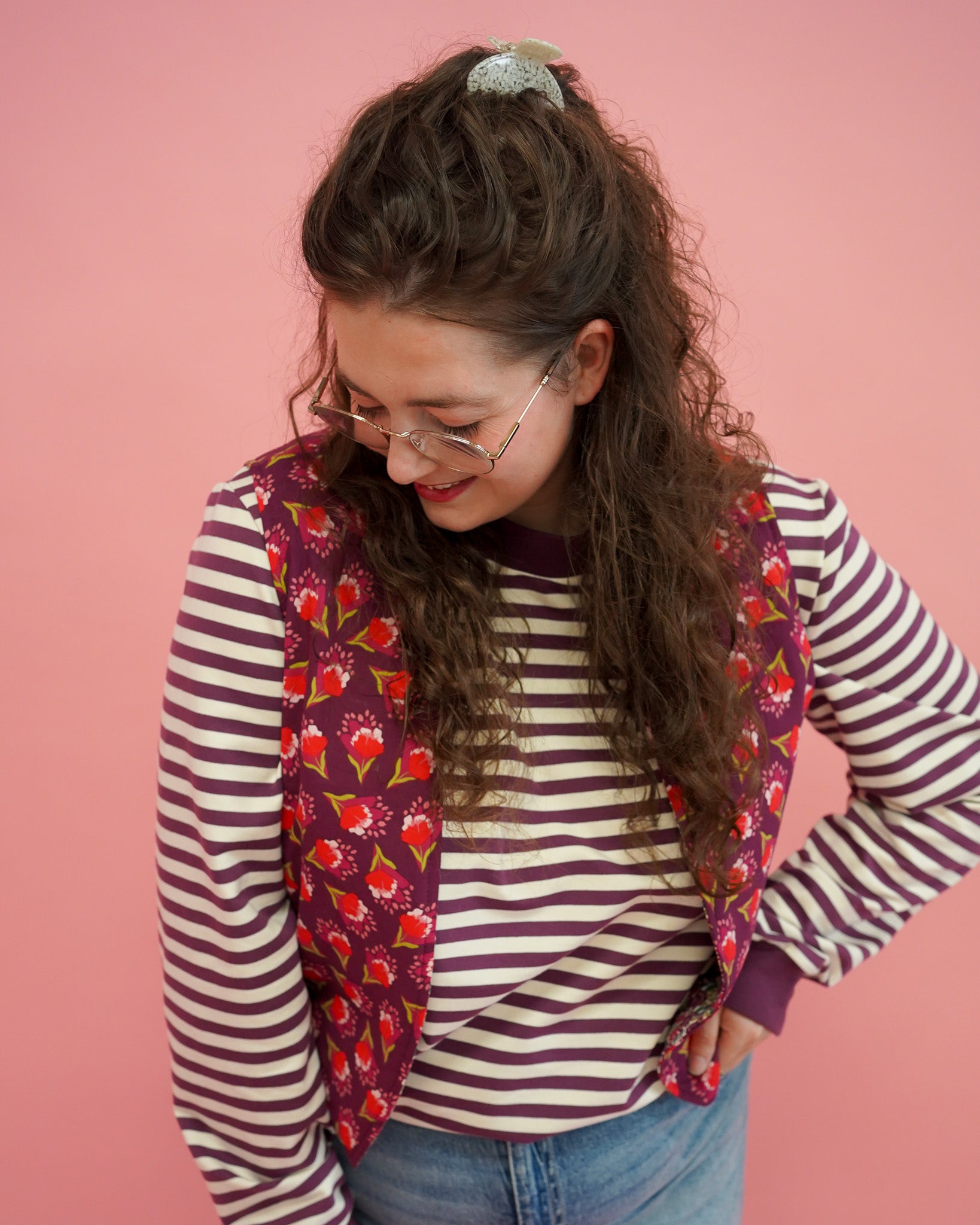Gilet | Bordeaux rozen