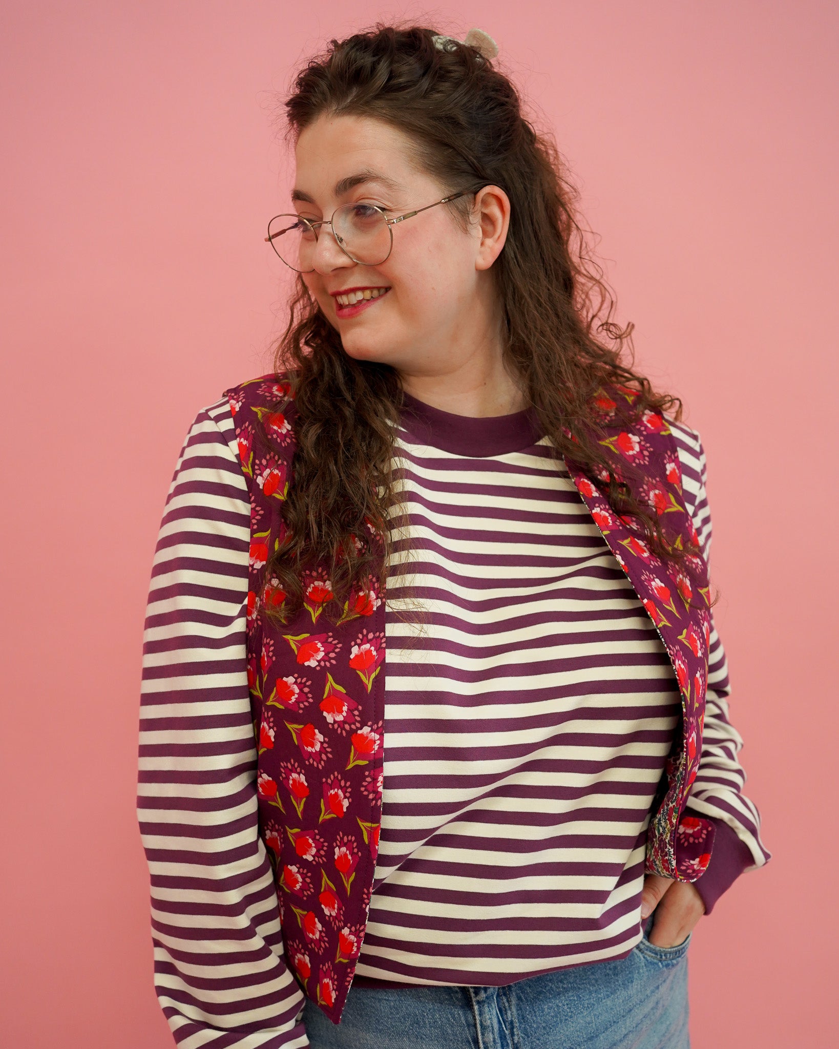 Gilet | Bordeaux rozen